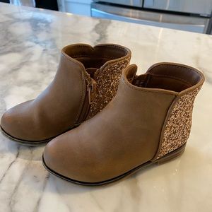 Cat + Jack Rona Glitter Bootie in Cognac 7